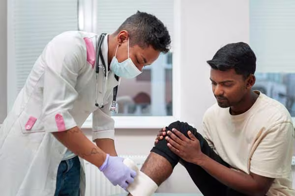 Happy patient receiving care